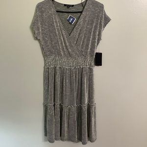 New! Caution to the Wind tier dress black and white In medium